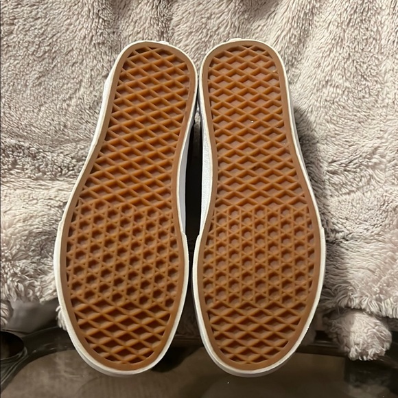 Vans Olive Green and Leopard Print Sneakers - Picture 6 of 8